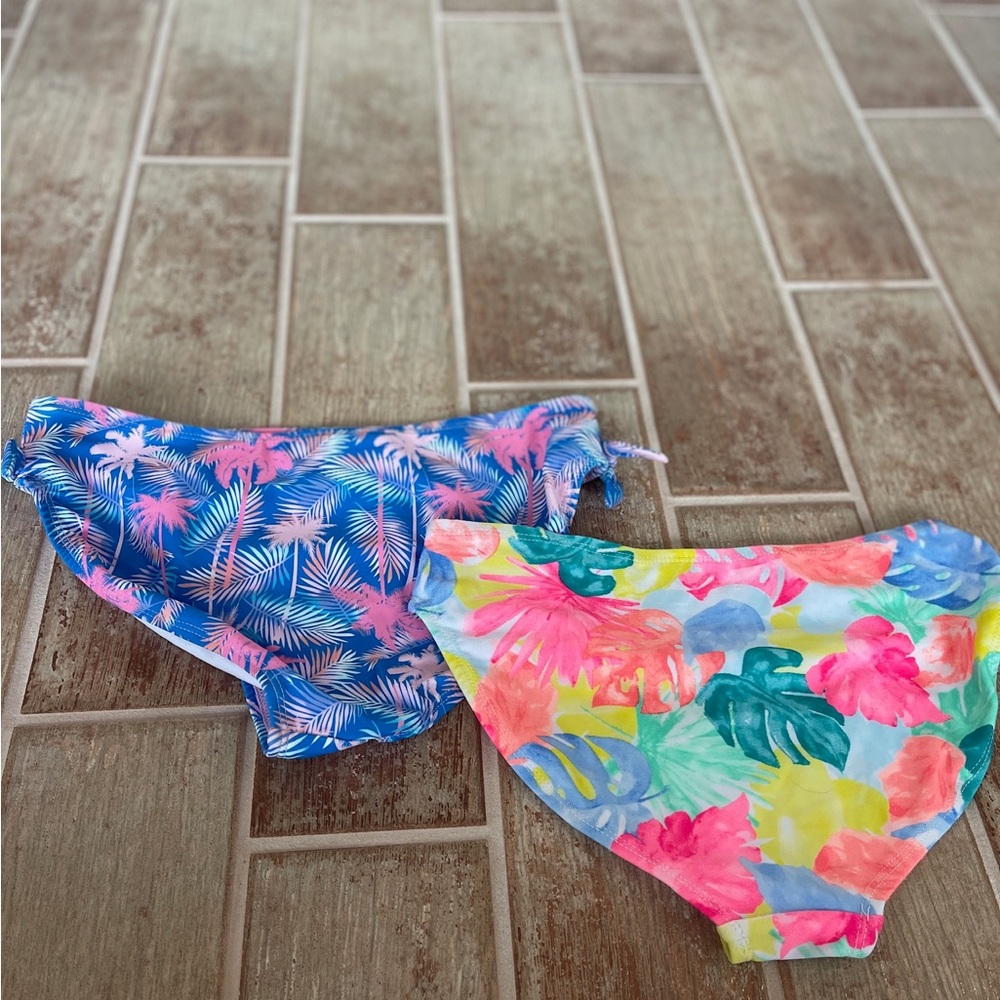 Colorful Tropical Print Bikini Bottoms